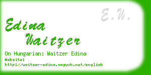 edina waitzer business card